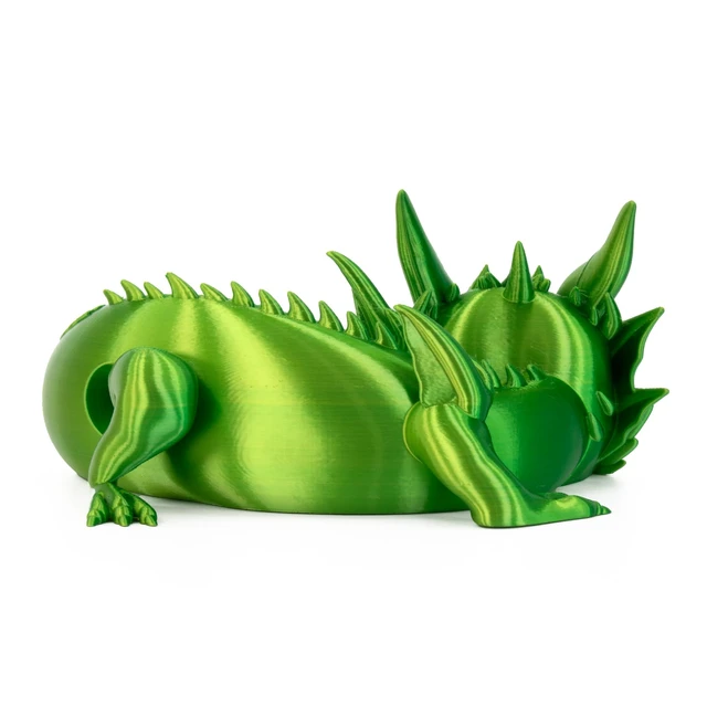 Alt view image 6 of 7 - Dragon Stand for Echo Dot 4th/5th Gen, Green Yellow 3D Printed, Desktop Speakers Holder, Made in USA