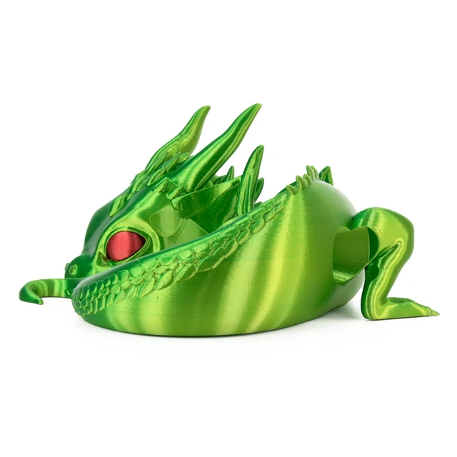 Alt view image 7 of 7 - Dragon Stand for Echo Dot 4th/5th Gen, Green Yellow 3D Printed, Desktop Speakers Holder, Made in USA
