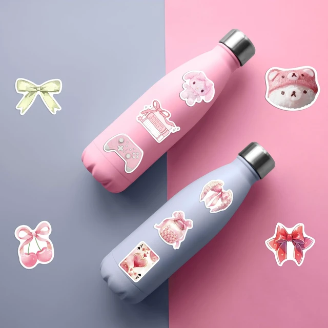 Alt view image 4 of 5 - 400 PCS Coquette Aesthetic Stickers,Cute Pink Bow Stickers for Laptops,Water Bottles,Journals,Girly Sticker for Women,Girl,Adults,Kids