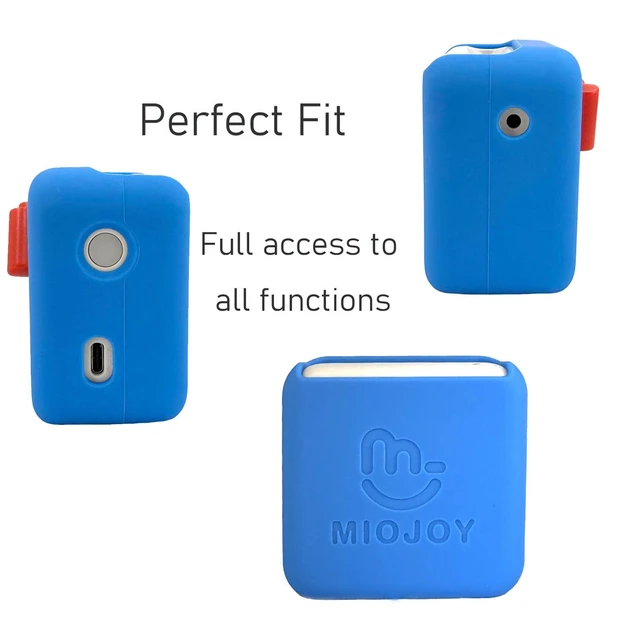 Alt view image 6 of 7 - Hard Carrying Case and Silicone Cover for Yoto Mini, Protective Travel Carrier for Kids and Adventure Jacket with Card Pouch 3 in 1 Accessories Set for Yoto Mini Player, Blue