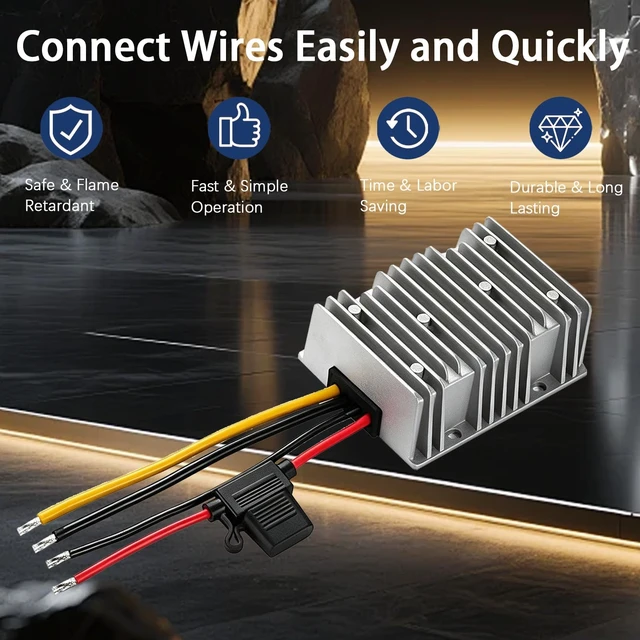 Alt view image 4 of 7 - DC 40A 480W 24V to 12V Step Down Converter 12v Buck Converter DC Transformer with Fuse Reducer Power Supply for Vehicle etc