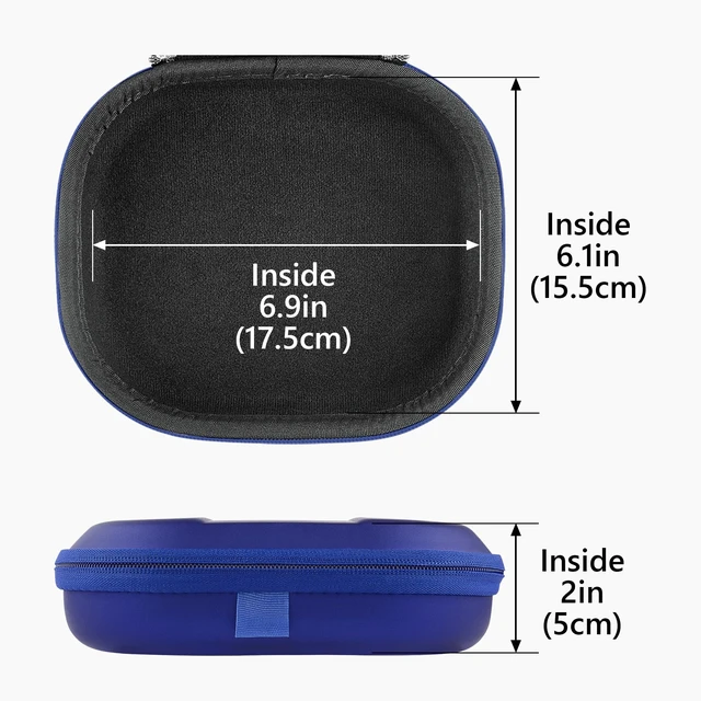Alt view image 4 of 7 - Shield Headphones Case Compatible with JBL Tune 510BT, Tune 660NC, Tune 560BT, Tune 500BT, Jr 310BT, Replacement Hard Shell Travel Carrying Bag with Cable Storage (Blue)