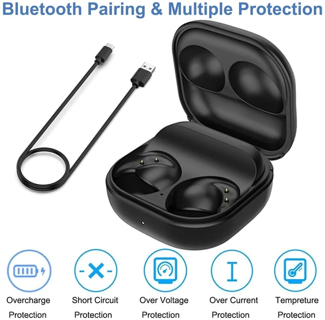 Alt view image 2 of 6 - Charging Case for Galaxy Buds 2 Pro SM-R510, Charger Station ONLY for Samsung Galaxy Buds 2 Pro Bluetooth Earbuds (Black)