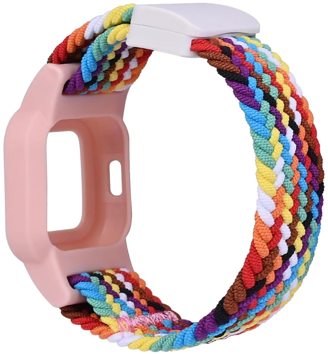 Main image of Nylon Strap Compatible with Garmin Vivofit Jr. 3 Bands Watch Sport Hoop&Loop Wristband - Black