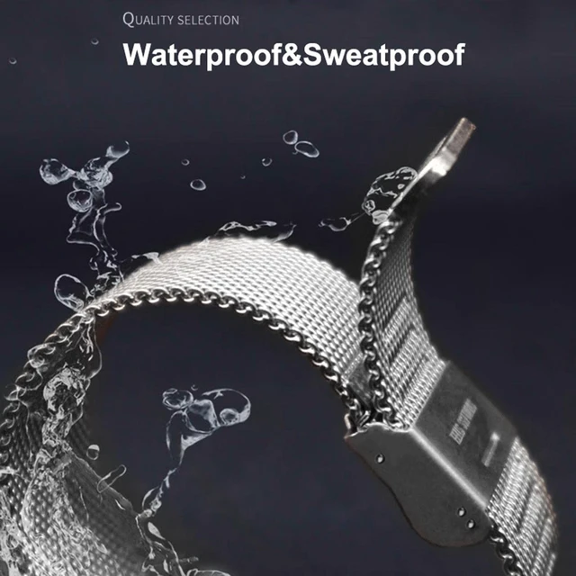 Alt view image 6 of 7 - Stainless Steel Mesh Band for Fitbit Charge 6 / Charge 5, Quick Release Metal Adjustable Women and Men Wristband Strap Compatible with Fitbit Charge 5