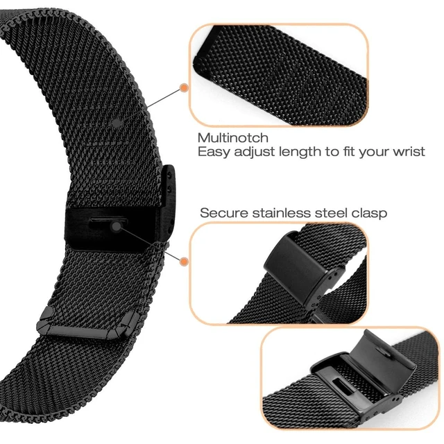 Alt view image 4 of 6 - Stainless Steel Mesh Band for Fitbit Charge 6 / Charge 5, Quick Release Metal Adjustable Women and Men Wristband Strap Compatible with Fitbit Charge 5