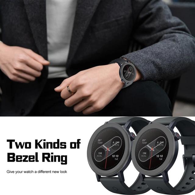 Alt view image 4 of 7 - 2 Pack Bezel Ring for CMF Watch Pro 2 Smartwatch, Replacement Metal Bezel Protector Case Accessories for CMF Watch Pro 2 Smartwatch for Men Women(Dark Grey)