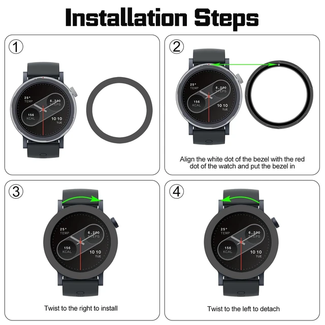 Alt view image 6 of 7 - 2 Pack Bezel Ring for CMF Watch Pro 2 Smartwatch, Replacement Metal Bezel Protector Case Accessories for CMF Watch Pro 2 Smartwatch for Men Women(Dark Grey)