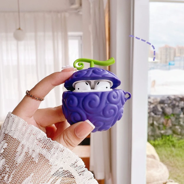 Alt view image 4 of 7 - Earbuds Cover for Airpods 4, Cute Silicone Protective Case Shell Fruit Shape Compatible with Airpods 4 for Boys and Girls