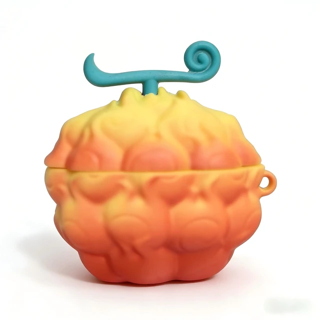 Main image of 3D Orange Fantasy Fruit Case for AirPods Pro 3 with Carabiner Soft Silicone Cover with Wired and Wireless Charging Access, Textured Grip and Clip-On Carry for Daily Carry and Travel