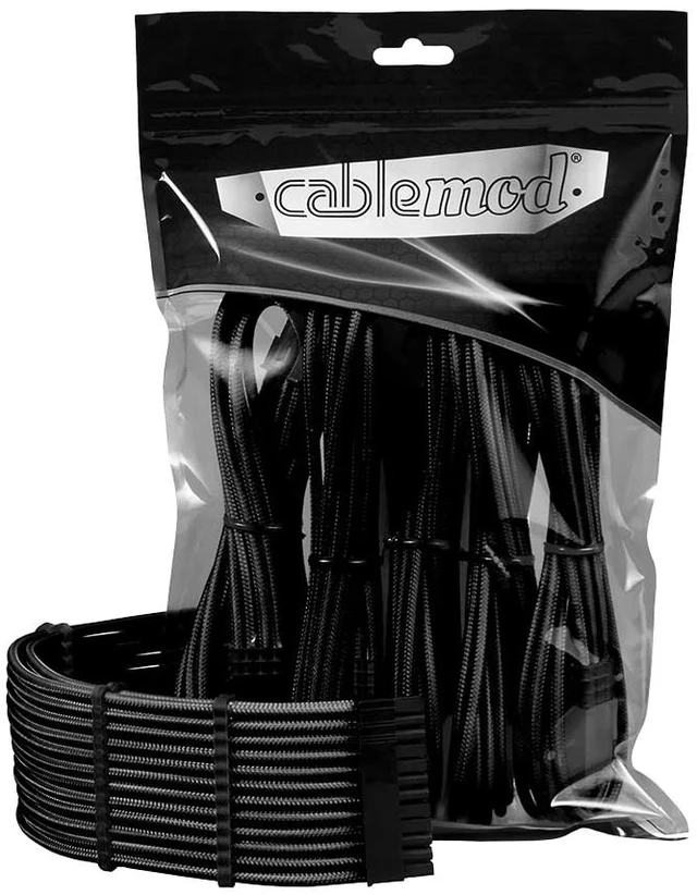 Main image of Pro ModMesh Sleeved 12VHPWR StealthSense Cable Extension Kit (Black, 16-pin to Triple 8-pin)