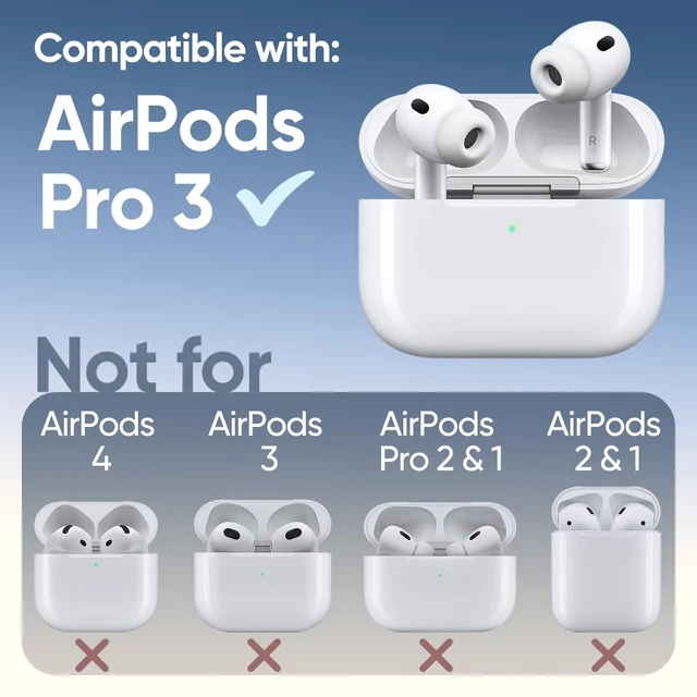 Alt view image 2 of 7 - Slide-Lock Magnetic Case for AirPods Pro 3, Blue Cover Compatible with MagSafe, Keychain Included, Powerful Drop Protection, Front LED Visible