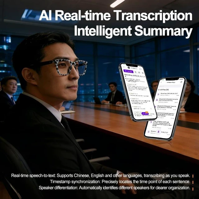 Alt view image 4 of 7 - Smart Bluetooth Glasses with Built-in Microphone and Speaker Smart Wireless Headphone Glasses with Real-Time Translation,Voice Control,ChatGPT,Music & Hands-Free Calls for Men and Women