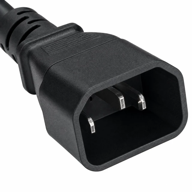 Alt view image 4 of 7 - IEC 320 C14 to NEMA 5-15R Power Cord, 5-Pack, 1FT 18AWG, 10-15A 125/250V, UL Listed, For Server, PDU, UPS, Desktop, Monitor