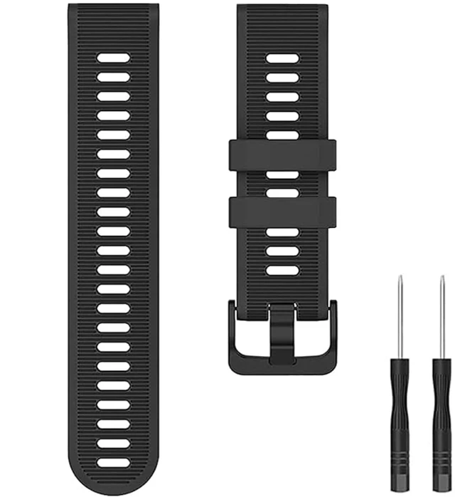 Main image of Waterproof Band Compatible with Forerunner 945/935 Watch Band Soft Silicone Breathable Sports Adjustable Replacement Wristbands for Women Men, Black