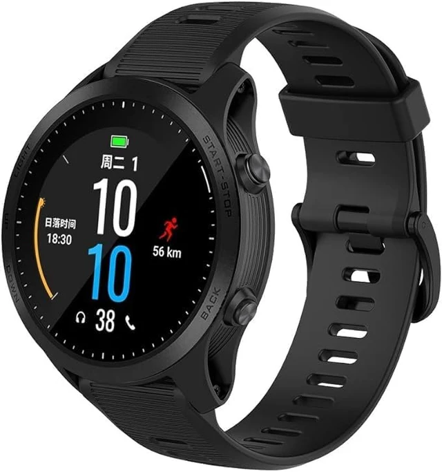 Alt view image 3 of 5 - Waterproof Band Compatible with Forerunner 945/935 Watch Band Soft Silicone Breathable Sports Adjustable Replacement Wristbands for Women Men, Black