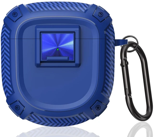 Main image of Case for Bose QuietComfort Ultra Earbuds (2023) / Bose QuietComfort Earbuds II (2022), Shockproof Protective Cover for Bose QC Ultra Earbuds Case with Secure Lock and Carabiner (Blue)