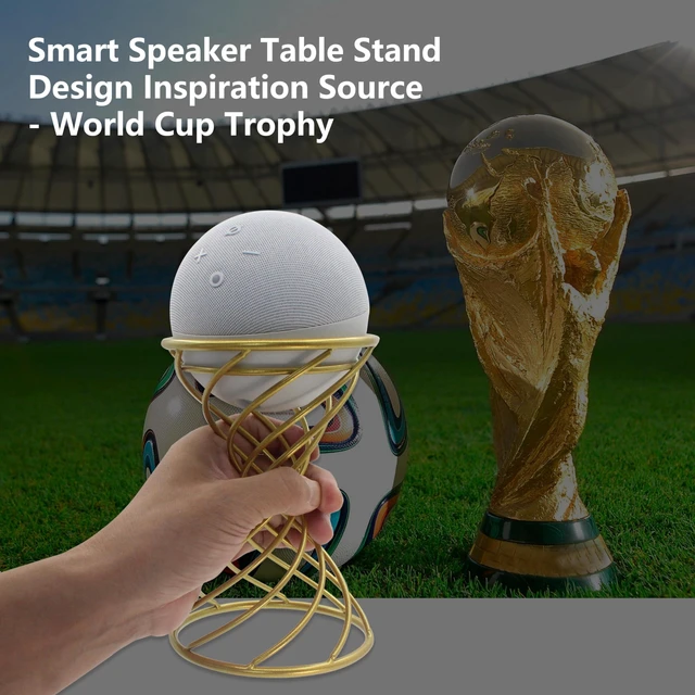 Alt view image 6 of 7 - Smart Speaker Table Stand Decorative Holder for Echo Dot 3rd/4th/5th Gen, Echo 4th/5th Gen, Echo Glow, Apple Homepod Mini and Google Home Mini/Nest Mini (Golden Yellow)