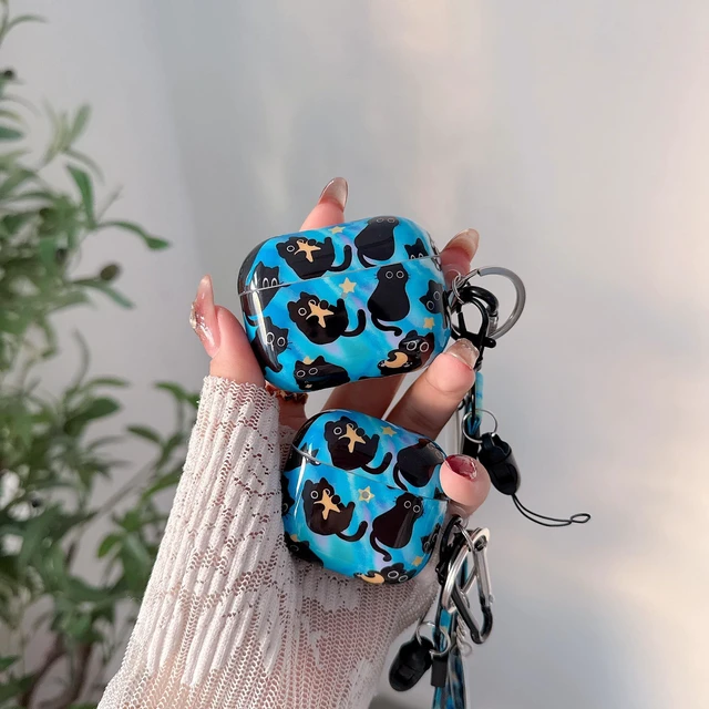 Alt view image 4 of 7 - Cute Cat Design Air Pod 4th Generation 2024 with Cat Lanyard KeychainUnique IMD Process TPU Soft Air Pod 4th Case