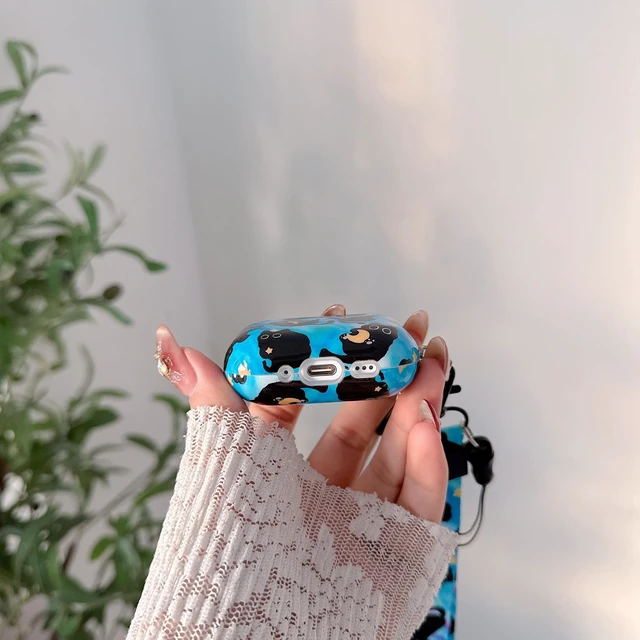 Alt view image 5 of 7 - Cute Cat Design Air Pod 4th Generation 2024 with Cat Lanyard KeychainUnique IMD Process TPU Soft Air Pod 4th Case