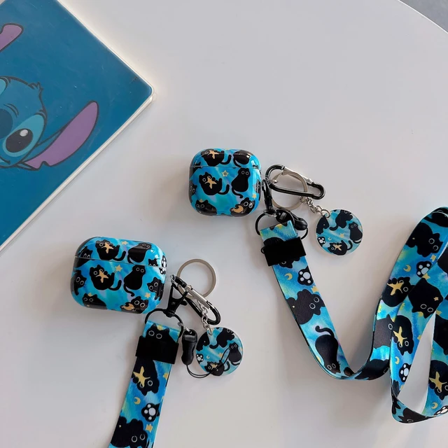 Alt view image 7 of 7 - Cute Cat Design Air Pod 4th Generation 2024 with Cat Lanyard KeychainUnique IMD Process TPU Soft Air Pod 4th Case