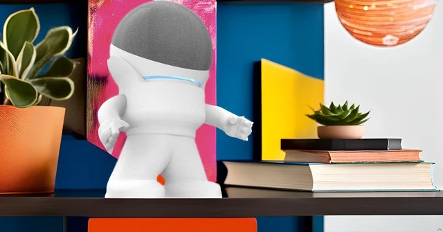 Alt view image 3 of 7 - Alexa Smart Speaker Echo Dot 4th or 5th Gen Desktop Stand Stand Mr. Bill (White)