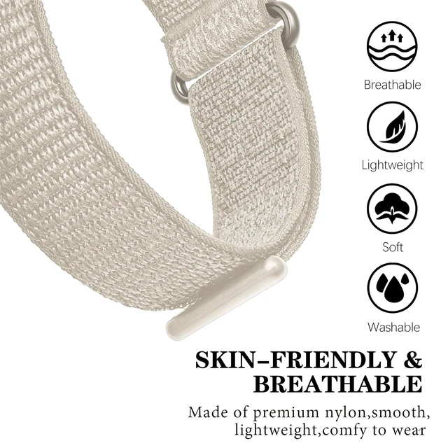 Alt view image 2 of 7 - Nylon Wristband Compatible with Hume Band 2.0 Soft Breathable Hook-and-Loop Adjustable Sport Replacement Strap for Women Men