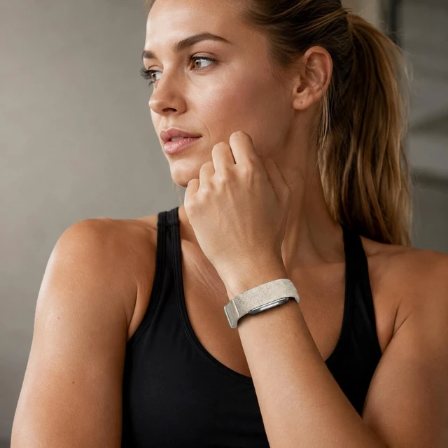 Alt view image 6 of 7 - Nylon Wristband Compatible with Hume Band 2.0 Soft Breathable Hook-and-Loop Adjustable Sport Replacement Strap for Women Men