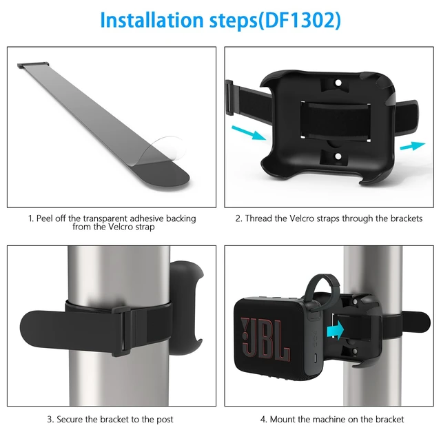 Alt view image 7 of 7 - Shockproof Magnetic Case Holder for JBL GO 4 Speaker, with Anti-Slip Strap,3 in 1 Mount for Refrigerator, Bicycle, Golf Cart, Pole, Motorcycle, RV, ATV, Wall, etc