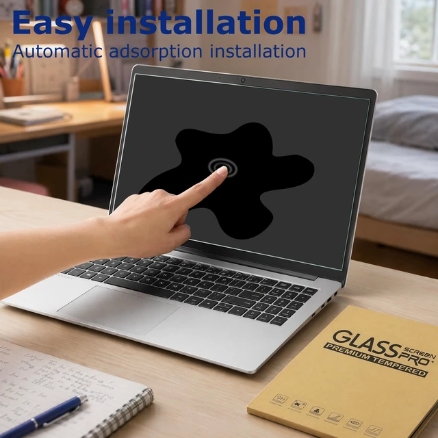 Alt view image 7 of 7 - 16" Tempered Glass Screen Protector for 16-Inch HP/Dell/ASUS/Sony/Samsung/Lenovo/Acer/MSI/LG/Razer Blade 16" 16:10 Laptop (13.5 x 8.5), 9H Ultra Clear, Anti Scratch, Bubble-Free