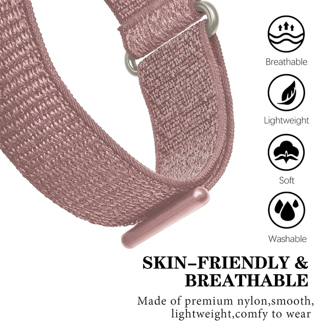 Alt view image 2 of 7 - Nylon Wristband Compatible with Hume Band 2.0 Soft Breathable Hook-and-Loop Adjustable Sport Replacement Strap for Women Men