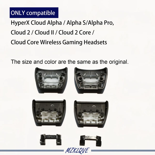 Alt view image 4 of 5 - Cloud Alpha Hinge Clamps - Replacement Hinge Side Buckles Parts for HyperX Cloud Alpha/Alpha S/Alpha Pro, Cloud 2/Cloud II/Cloud 2 Core/Cloud Core Wireless Gaming Headsets (Left + Right)