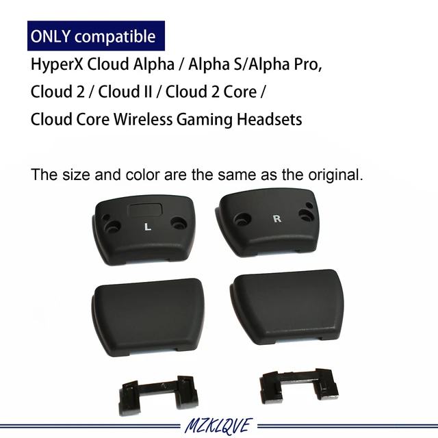 Alt view image 3 of 5 - Cloud Alpha Hinge Clamps - Replacement Hinge Side Buckles Parts for HyperX Cloud Alpha/Alpha S/Alpha Pro, Cloud 2/Cloud II/Cloud 2 Core/Cloud Core Wireless Gaming Headsets (Left + Right)