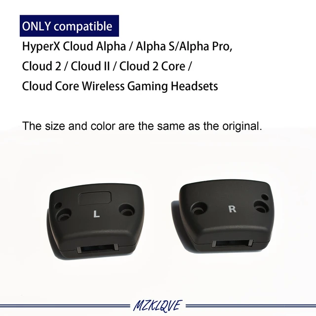 Alt view image 5 of 5 - Cloud Alpha Hinge Clamps - Replacement Hinge Side Buckles Parts for HyperX Cloud Alpha/Alpha S/Alpha Pro, Cloud 2/Cloud II/Cloud 2 Core/Cloud Core Wireless Gaming Headsets (Left + Right)