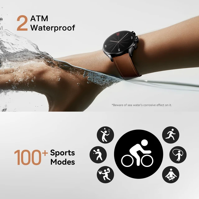 Alt view image 6 of 7 - Smart Watch for Men Women, Compatible with Android & iPhone, 1.43" AMOLED Screen Fitness Tracker with Answer/Make Calls, IP68 Waterproof Heart Rate/Sleep/SpO2 Monitor, 100+ Sports Modes