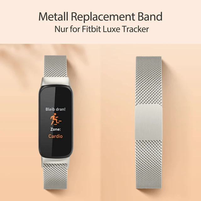 Alt view image 2 of 7 - Mesh Metal Band Compatible with Fitbit Luxe Band, Stainless Steel Adjustable Loop Strap Women Men Replacement Bands for Luxe Health &-Fitness-Tracker