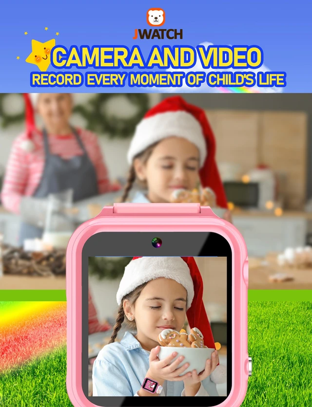 Alt view image 5 of 7 - Kids Smart Watch Phone Sos with 10 Stories 24 Puzzle Games Pedometer Alarm Clock Kids Watches Toys for 6 7 8 9 10 11 12 Boys Girls Gift for Birthday Christmas