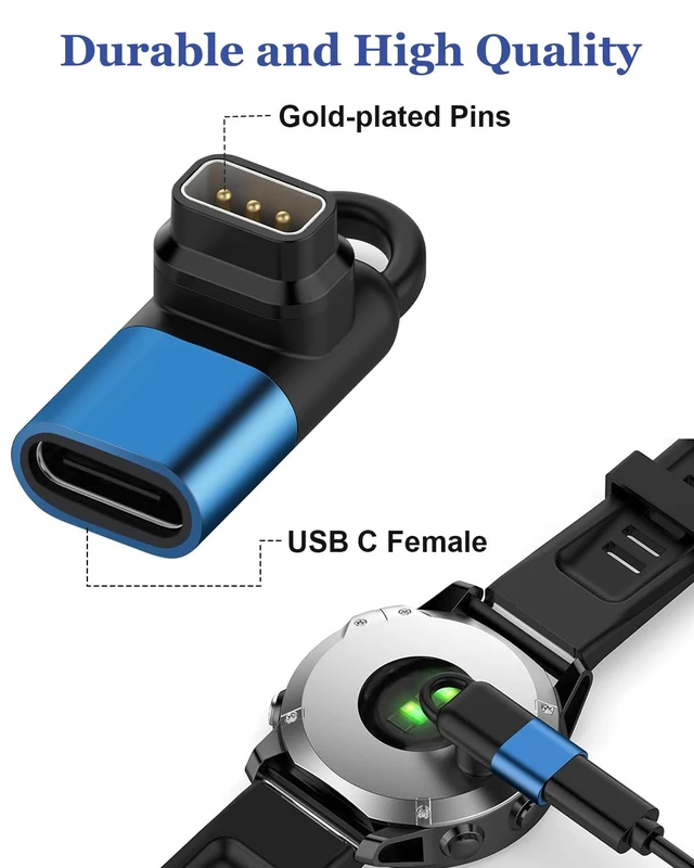 Alt view image 3 of 5 - Portable Charger for Coros Pace 3/Pace 2/Apex 2/Vertix Smartwatch, USB C to Coros Watch Charging Cable Adapter (2Pack)