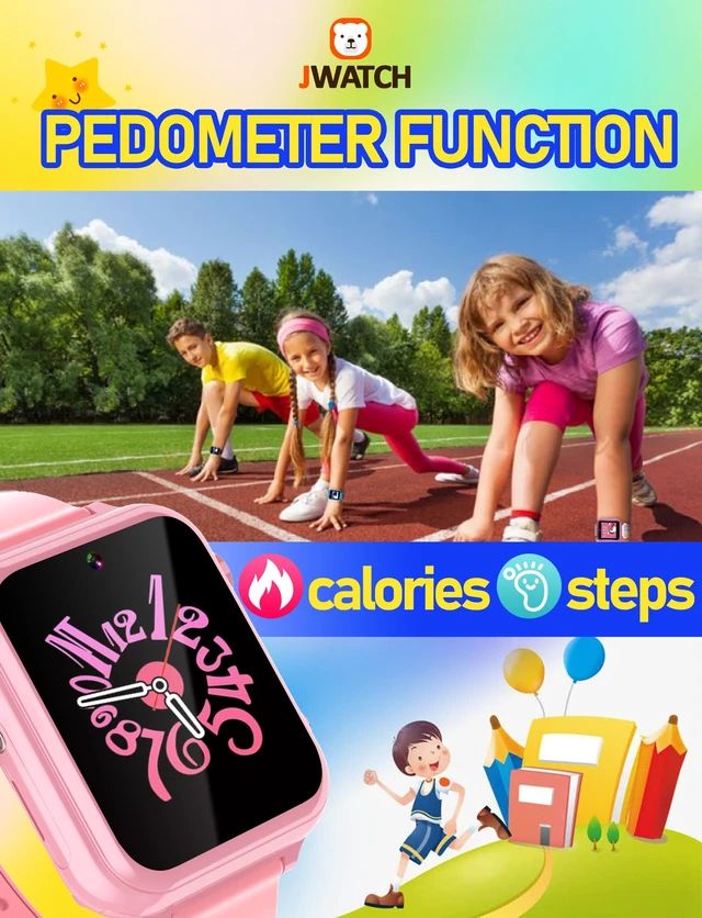 Alt view image 7 of 7 - Kids Smart Watch Phone Sos with 10 Stories 24 Puzzle Games Pedometer Alarm Clock Kids Watches Toys for 6 7 8 9 10 11 12 Boys Girls Gift for Birthday Christmas