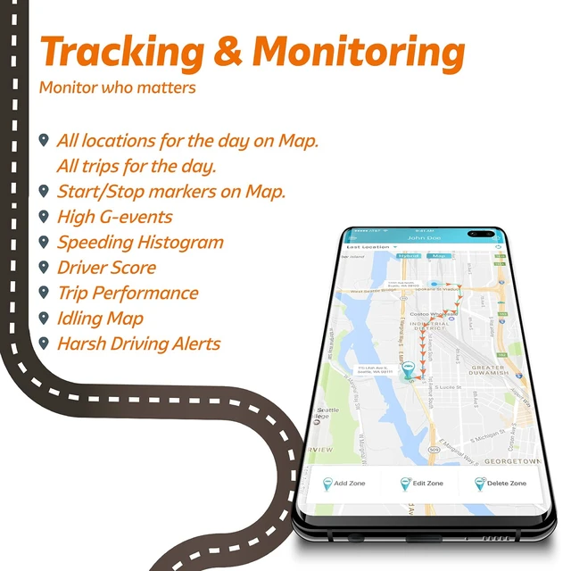 Alt view image 4 of 7 - Premium: No Monthly Fees GPS Tracker OBD 4G LTE Tracking Device for Cars Vehicle Trips Teen Driver Safety Roadside Assistance VPOBDGPS1