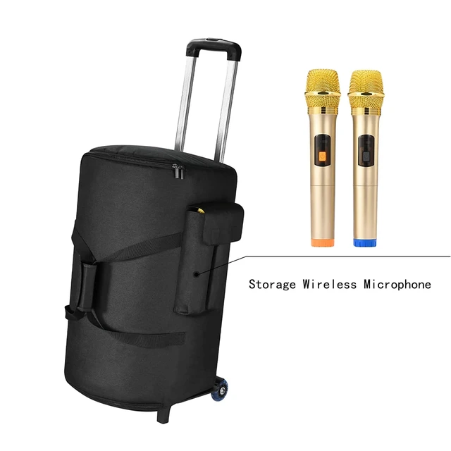 Alt view image 6 of 7 - Travel Case for Party-Box Club 120 Speaker, Padded Canvas ABS Shock-absorbent padded with multi pockets, safely stores Party-Box Club 120 speaker & accessories for outdoor events