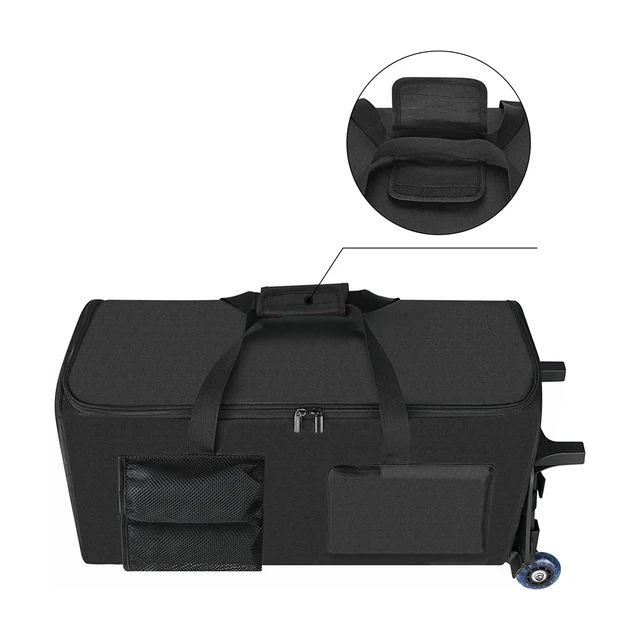 Alt view image 4 of 7 - Travel Case for Party-Box Club 120 Speaker, Padded Canvas ABS Shock-absorbent padded with multi pockets, safely stores Party-Box Club 120 speaker & accessories for outdoor events