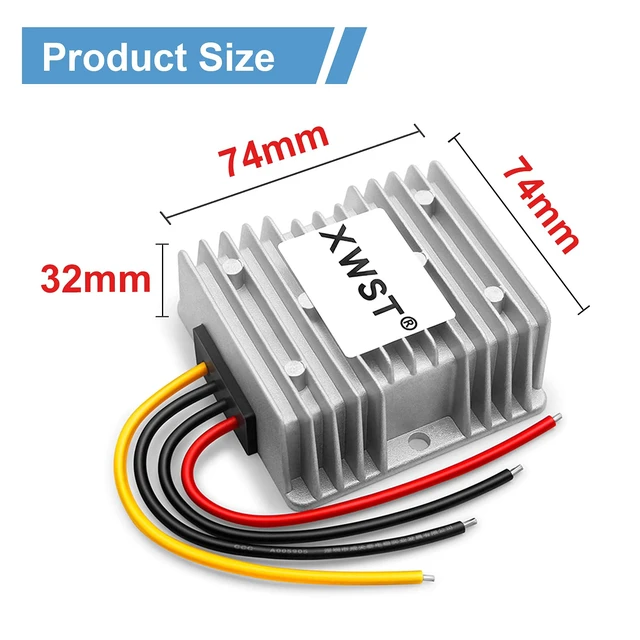 Alt view image 3 of 7 - DC 12V Step Up to 24V 12A 288W Boost Power Converter DC Voltage Regulator Boost Converter Waterproof Module Transformer (12V-24V-12A)
