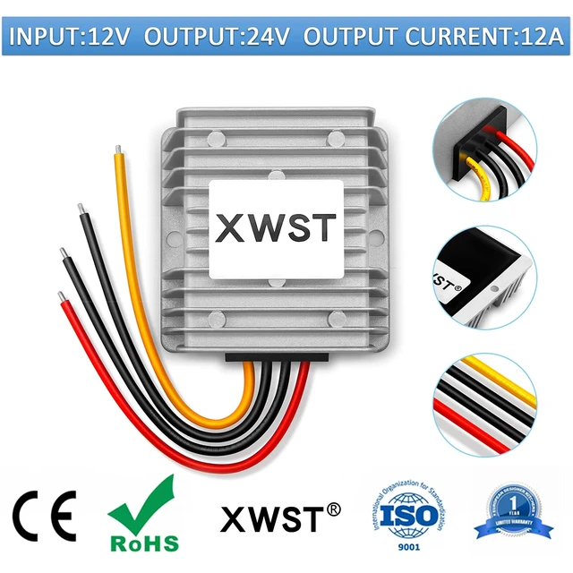 Alt view image 2 of 7 - DC 12V Step Up to 24V 12A 288W Boost Power Converter DC Voltage Regulator Boost Converter Waterproof Module Transformer (12V-24V-12A)