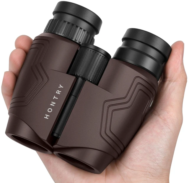 Main image of Compact Travel Binoculars for Adults and Kids (Brown) Easy Focus, Close Focus, Steady Viewing, Bird Watching, Cruise Ship, Sporting Events, Road Trips