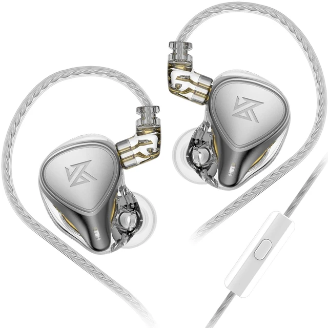 Main image of ZEX Pro Triple Hybrid Driver HiFi in Ear Earphone KZ ZEXPro IEMs Earbuds with Detachable 0.75mm 2Pin Silver-Plated Cable (Pearl, with Mic)