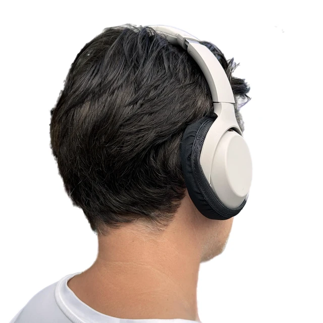 Alt view image 6 of 6 - RF Blocking Headphone Covers Shielding for Over-Ear Wireless Bluetooth Headphones Reduces RF Exposure Between 90-98% (Black, Large)