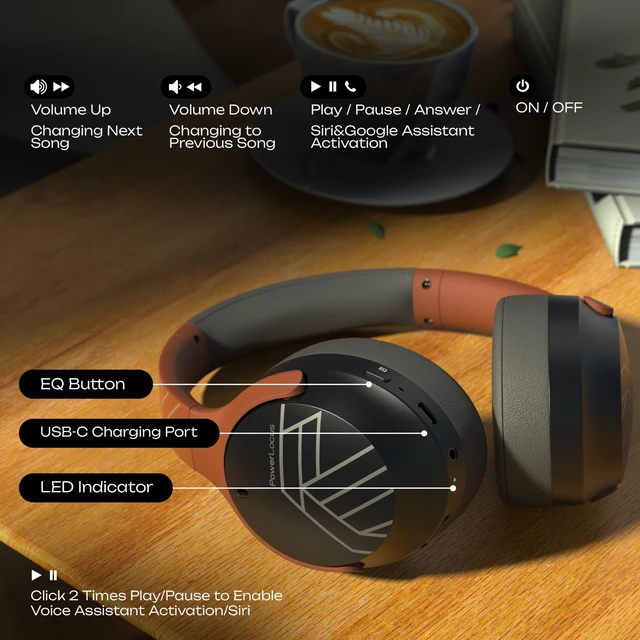 Alt view image 7 of 7 - Bluetooth Headphones Over Ear, 60H Playtime, Foldable Wireless Headphones with Mic, 4 EQ Modes, Hi-Fi Stereo, Soft Foam Earmuffs, Lightweight, Fast Charging for Travel Work Phone