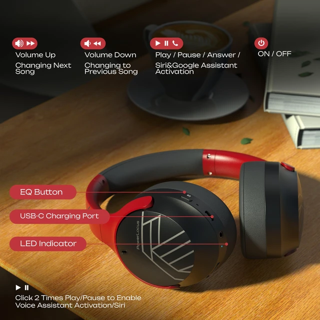 Alt view image 7 of 7 - Bluetooth Headphones Over Ear, 60H Playtime, Foldable Wireless Headphones with Mic, 4 EQ Modes, Hi-Fi Stereo, Soft Foam Earmuffs, Lightweight, Fast Charging for Travel Work Phone