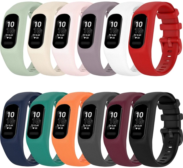 Main image of Soft Silicone Sport Band for Garmin Vivosmart 5 Wristband, Replacement Strap for Garmin Vivosmart 5/Vivosmart5 Health Tracker Accessories Band with Caese Cover (Large Size, 12 Pack)